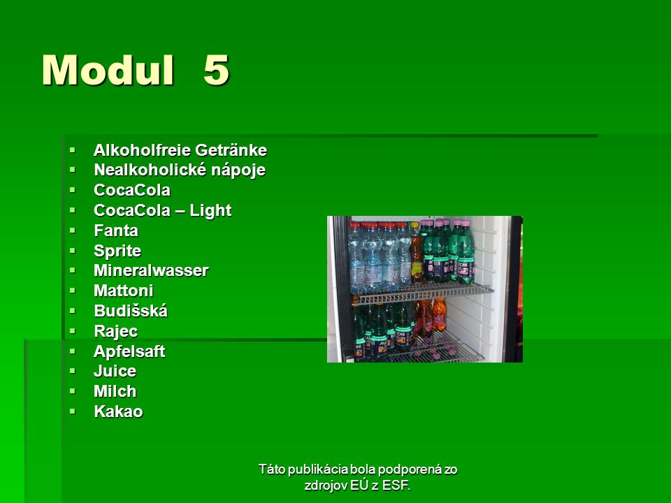 Táto publikácia bola podporená zo zdrojov EÚ z ESF.