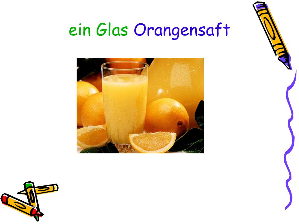 ein Glas Orangensaft