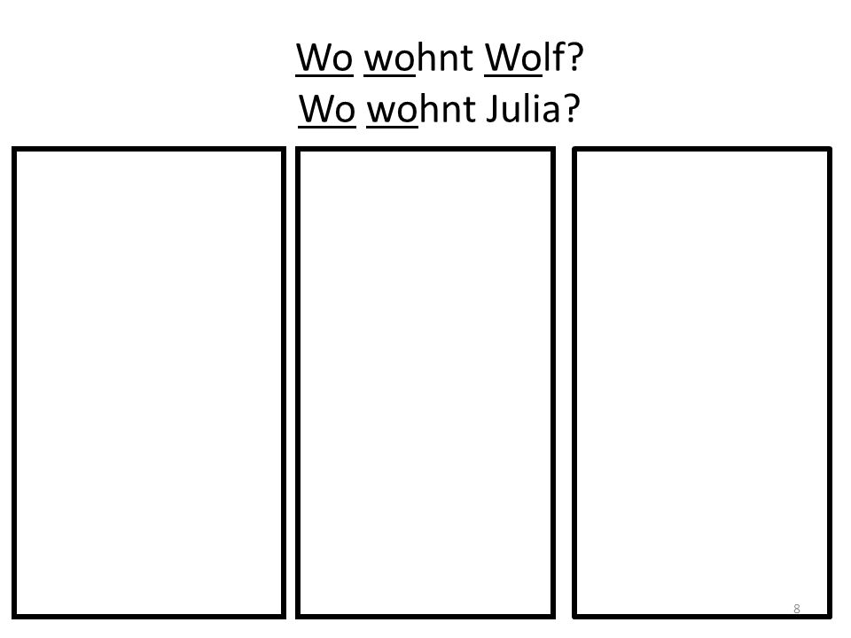 Wo wohnt Wolf Wo wohnt Julia