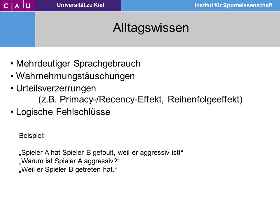 Alltagswissen Mehrdeutiger Sprachgebrauch Wahrnehmungstäuschungen