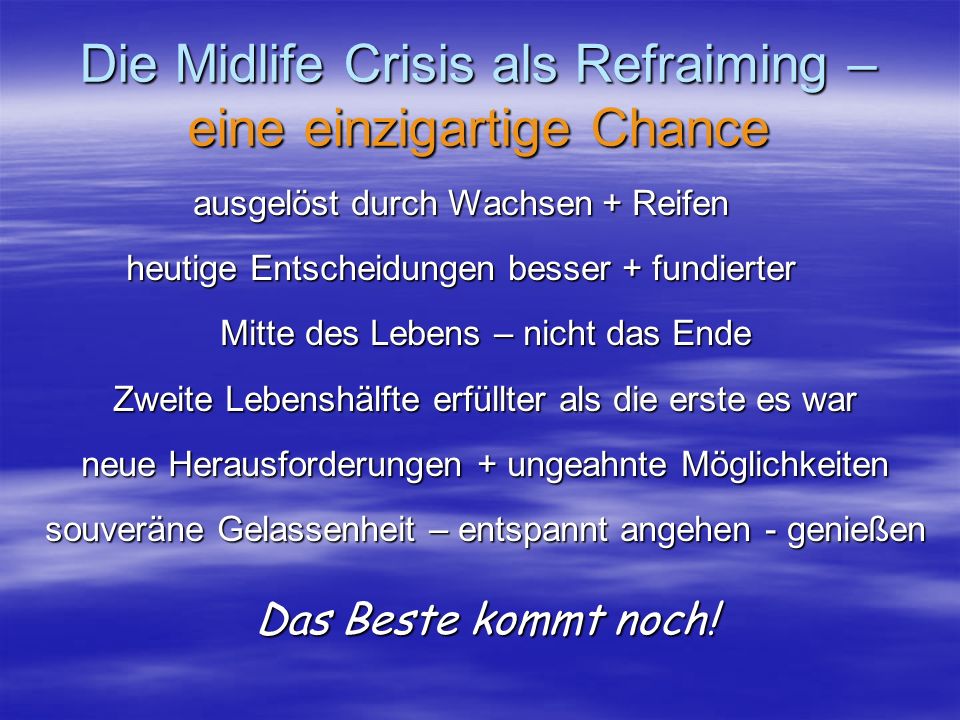 Männer midlife krise Midlife Crisis: