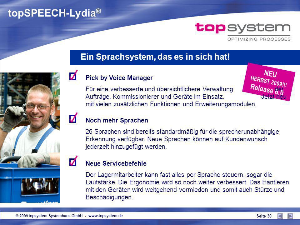 topSPEECH-Lydia® Ein Sprachsystem, das es in sich hat! NEU Release 6.0