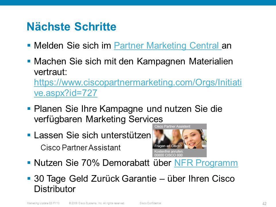 Nächste Schritte Melden Sie sich im Partner Marketing Central an