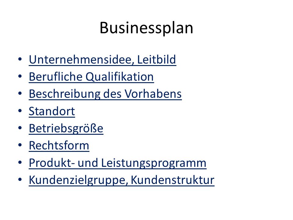 Businessplan Unternehmensidee, Leitbild Berufliche Qualifikation