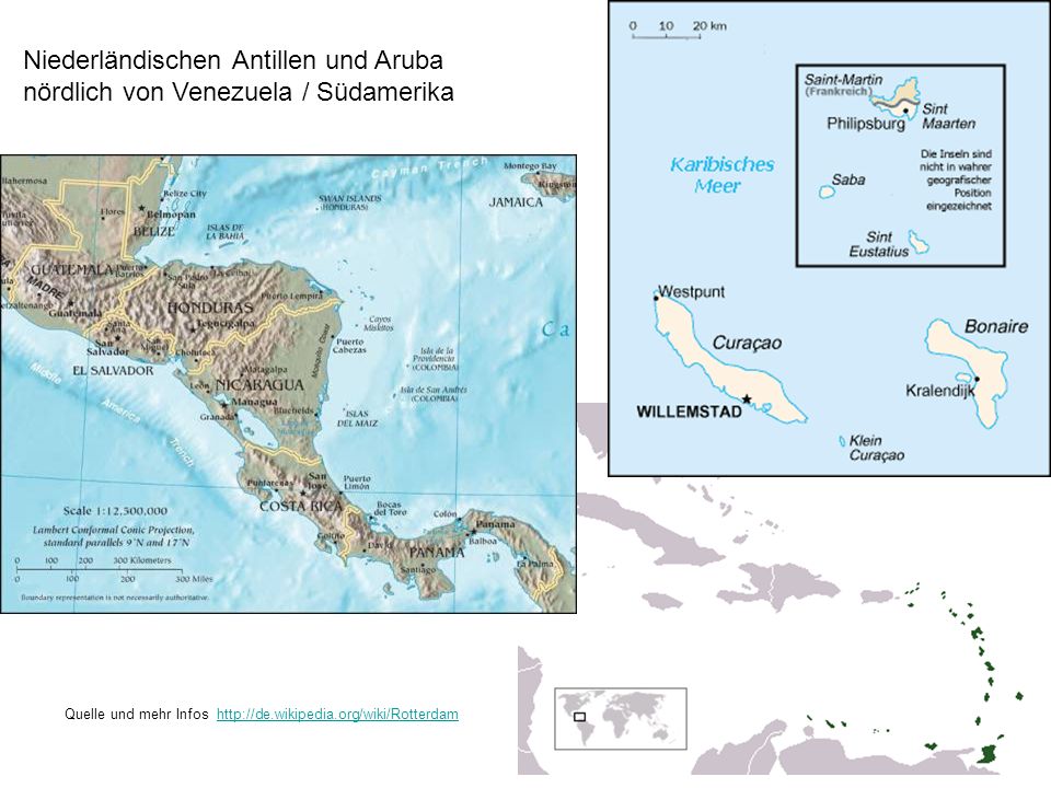 Niederländischen Antillen und Aruba nördlich von Venezuela / Südamerika