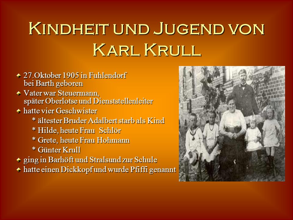 Kindheit und Jugend von Karl Krull