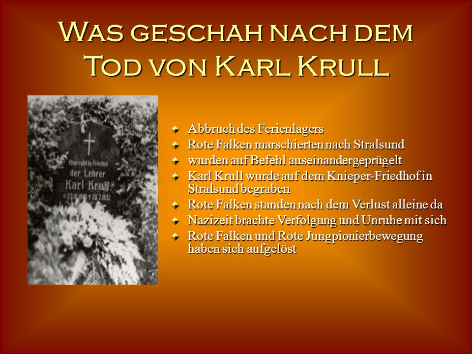 Was geschah nach dem Tod von Karl Krull