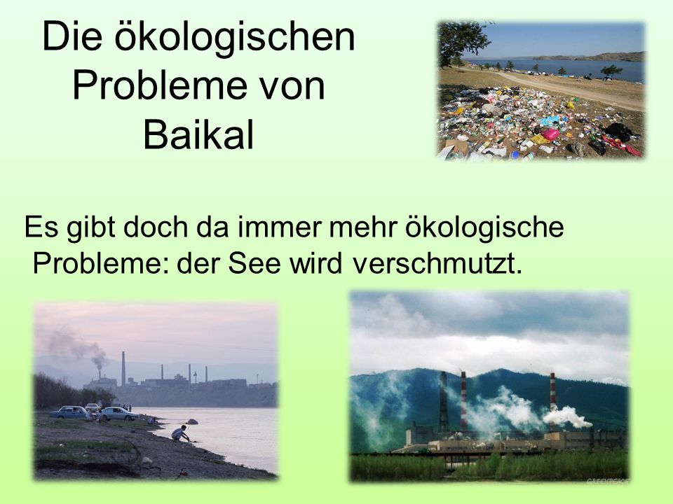 Die ökologischen Probleme von Baikal