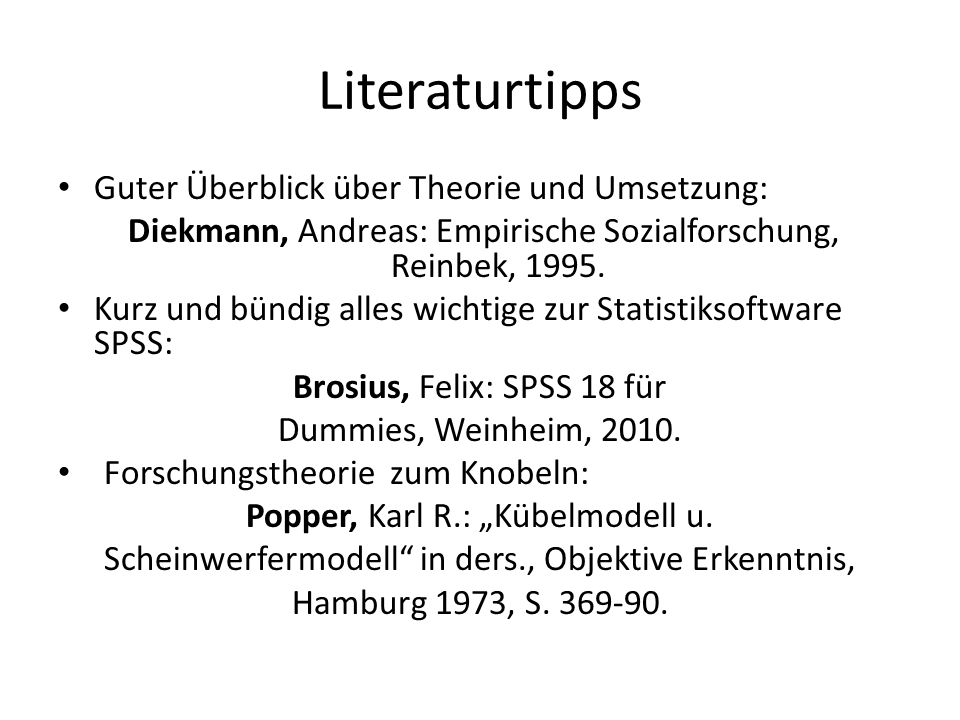 Literaturtipps Guter Überblick über Theorie und Umsetzung:
