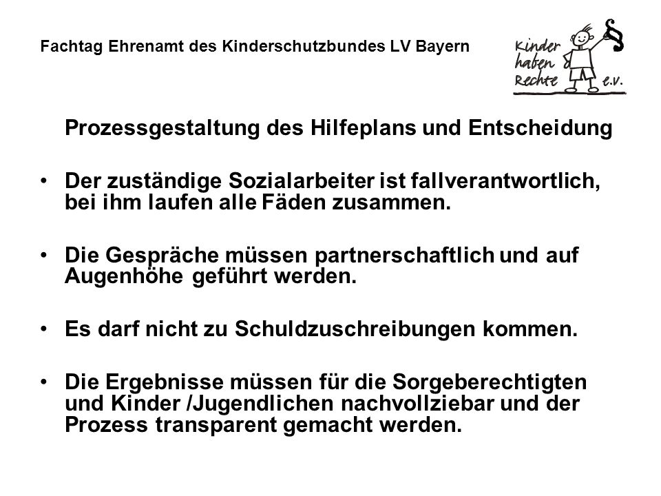 Fachtag Ehrenamt des Kinderschutzbundes LV Bayern