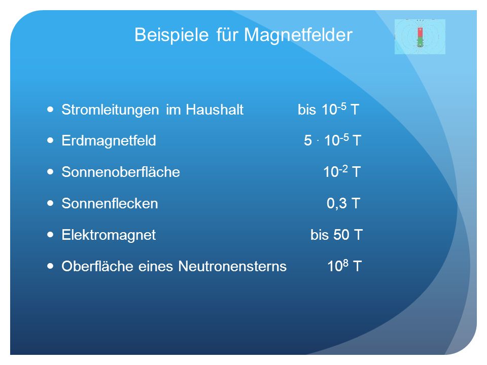 Beispiele für Magnetfelder