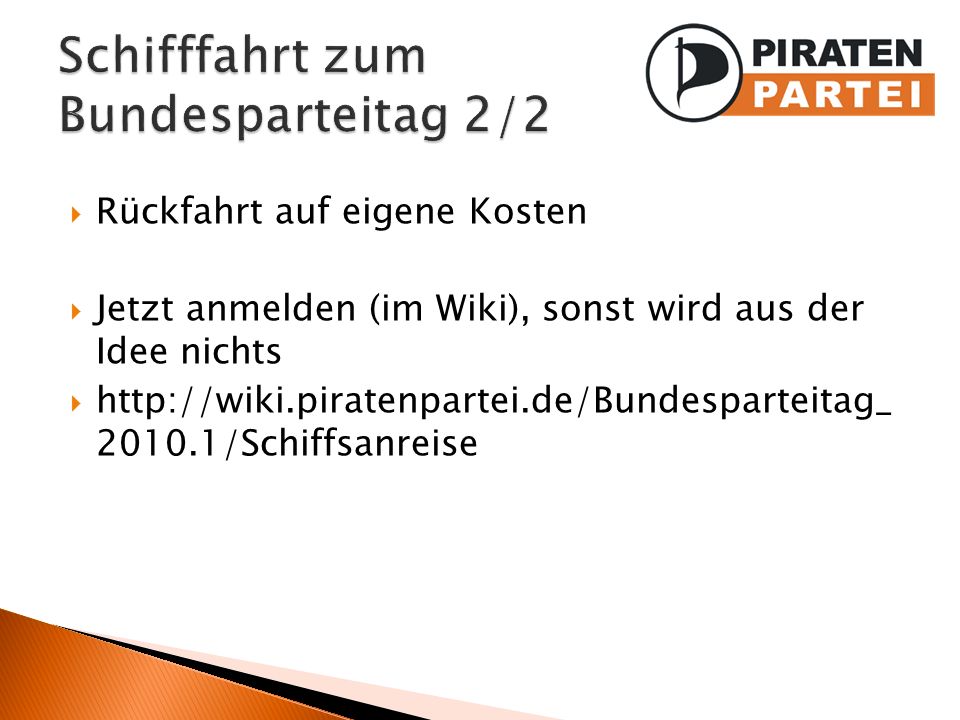 Schifffahrt zum Bundesparteitag 2/2