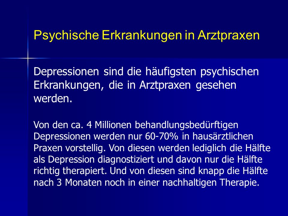 Psychische Erkrankungen in Arztpraxen