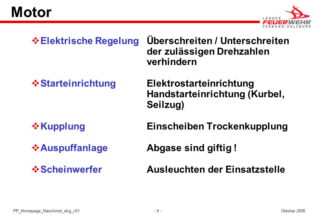 Motor Elektrische Regelung Überschreiten / Unterschreiten der zulässigen Drehzahlen verhindern.