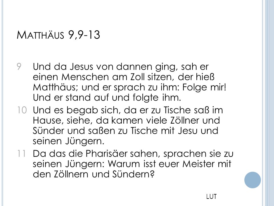 Matthäus 9,9-13