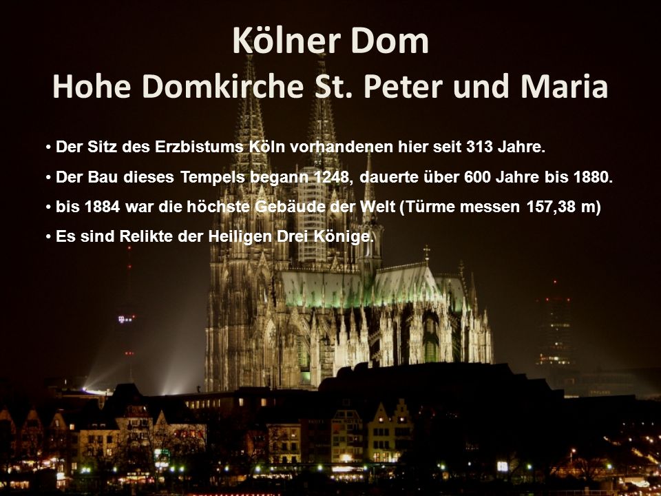 Kölner Dom Hohe Domkirche St. Peter und Maria