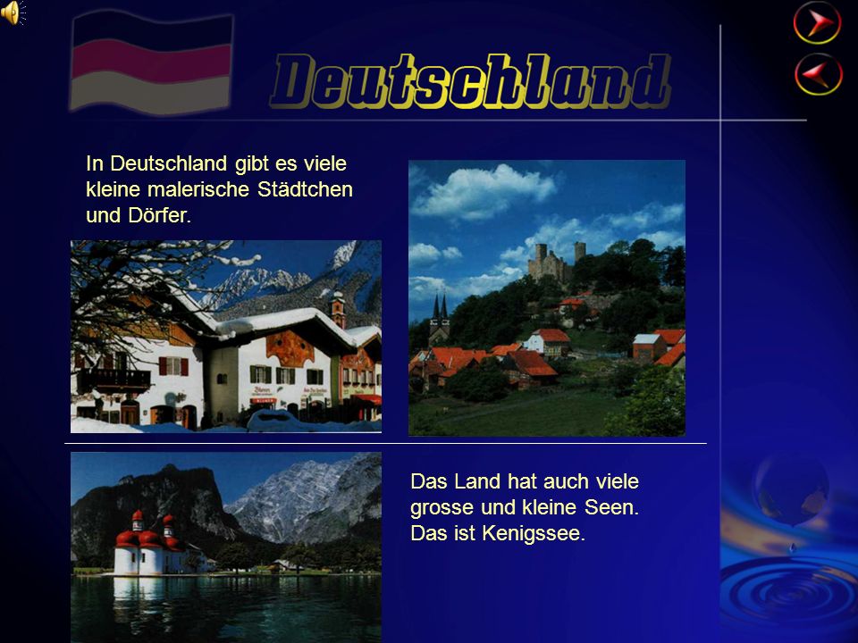 In Deutschland gibt es viele kleine malerische Städtchen und Dörfer.