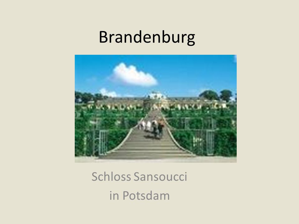 Schloss Sansoucci in Potsdam