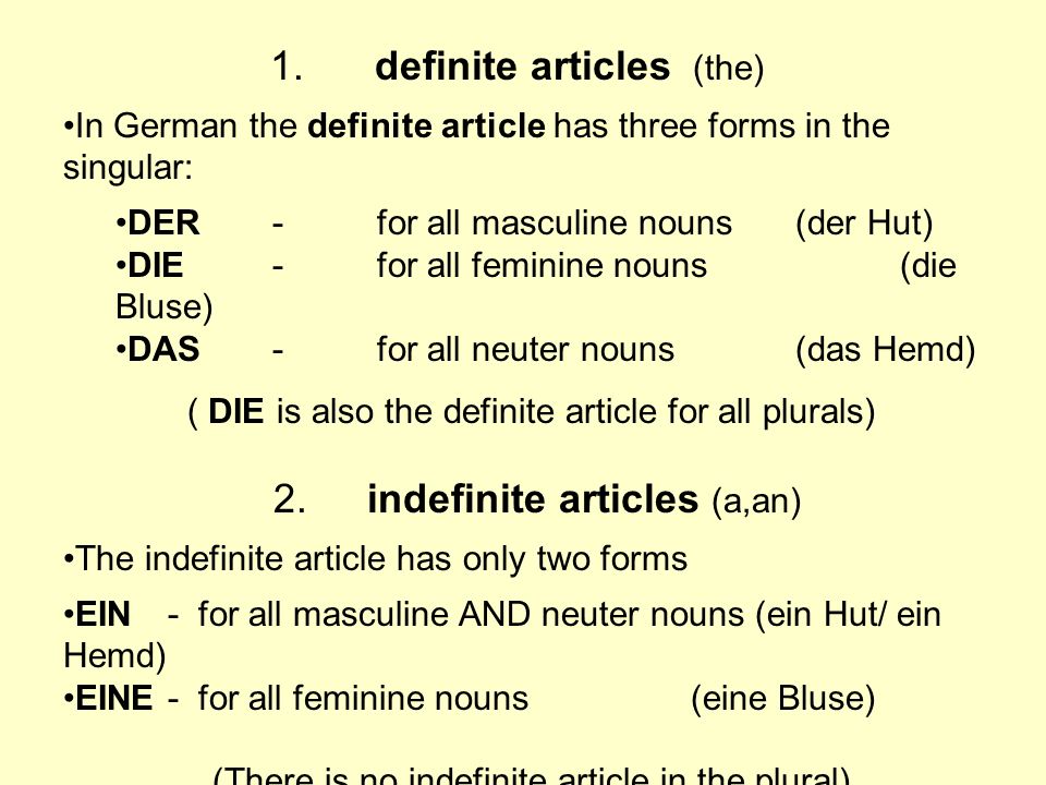 1. definite articles (the)