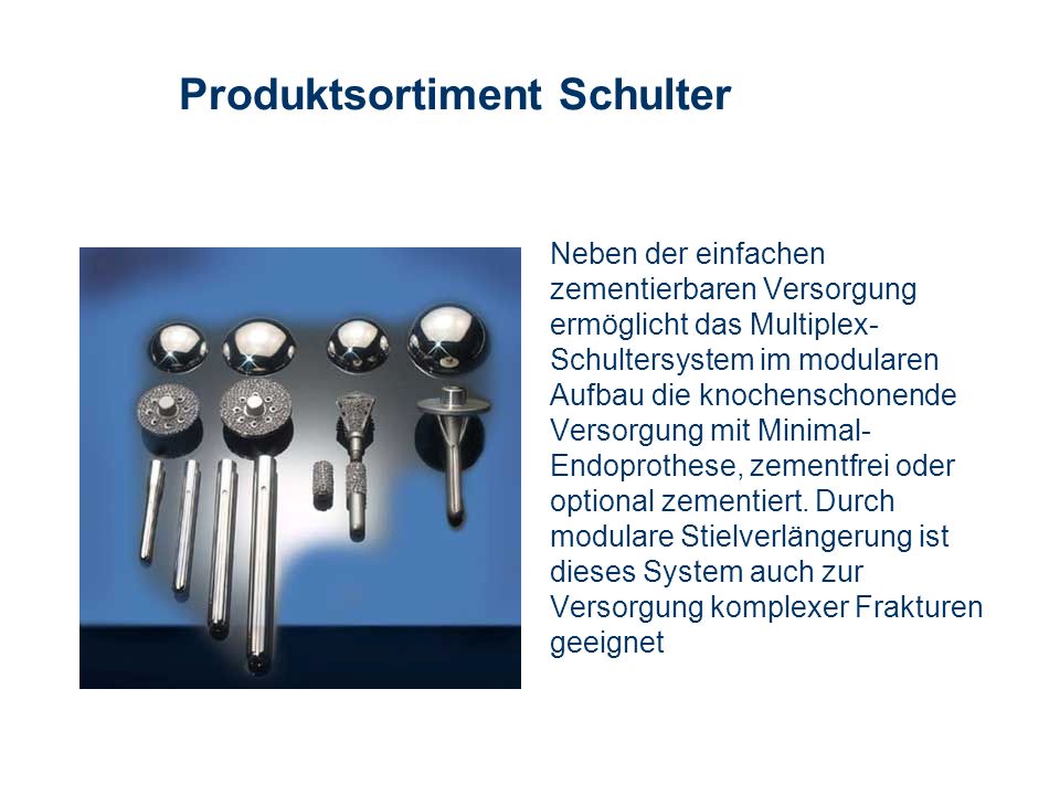 Produktsortiment Schulter