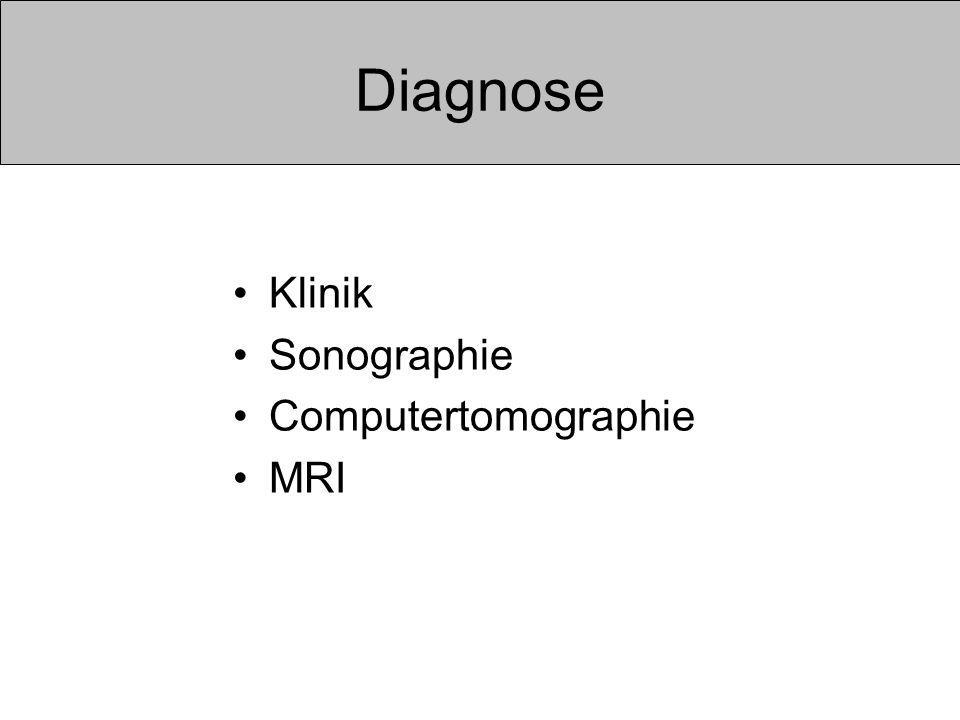 Diagnose Klinik Sonographie Computertomographie MRI