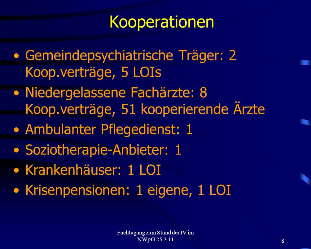 Fachtagung zum Stand der IV im NWpG