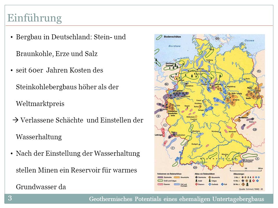 Einführung Bergbau in Deutschland: Stein- und Braunkohle, Erze und Salz.