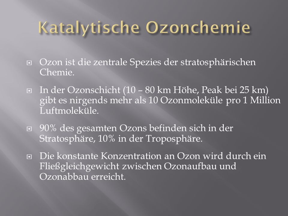 Katalytische Ozonchemie
