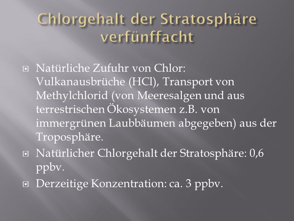 Chlorgehalt der Stratosphäre verfünffacht