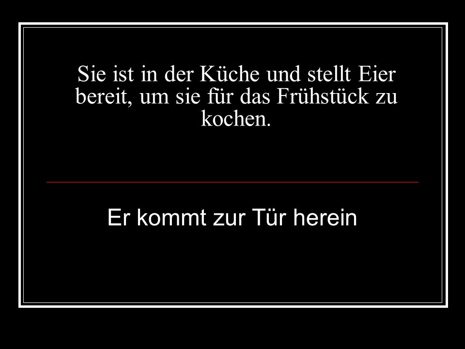 Sie ist in der Küche und stellt Eier bereit, um sie für das Frühstück zu kochen.
