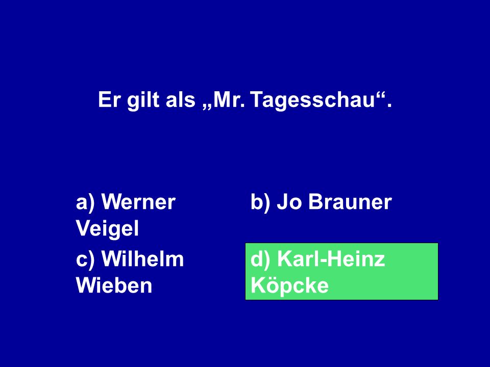 Er gilt als „Mr. Tagesschau .