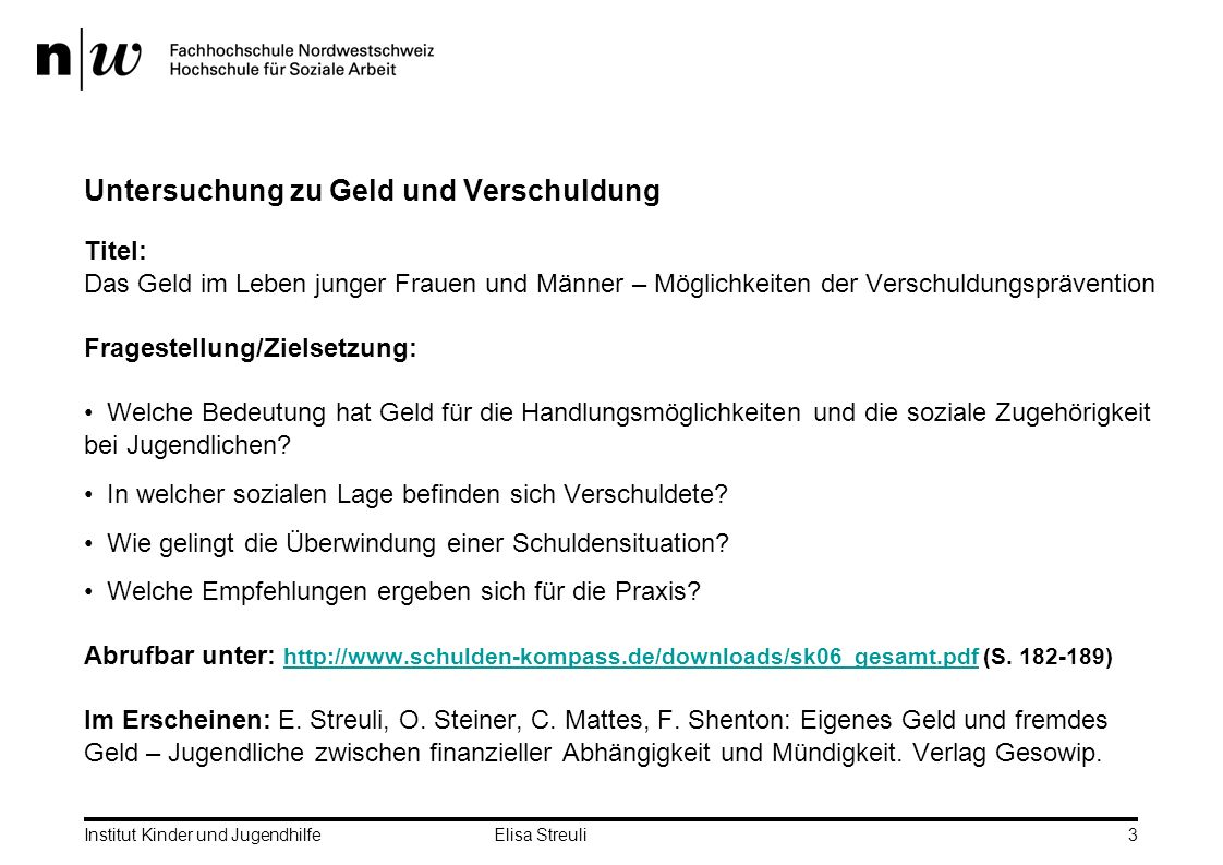 Untersuchung zu Geld und Verschuldung