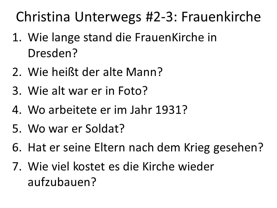 Christina Unterwegs #2-3: Frauenkirche