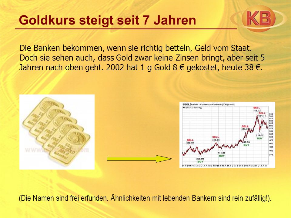 Goldkurs steigt seit 7 Jahren