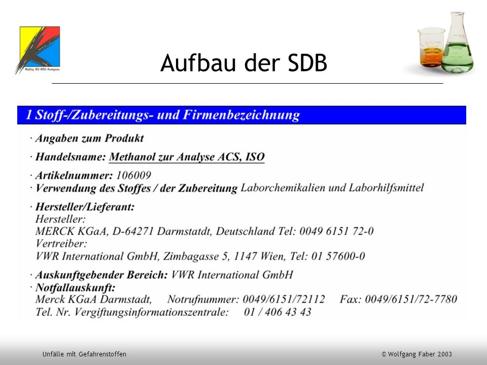 Aufbau der SDB