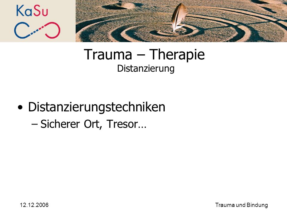 Trauma – Therapie Distanzierung