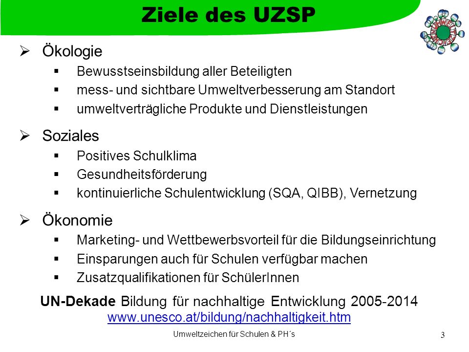 Umweltzeichen für Schulen & PH´s