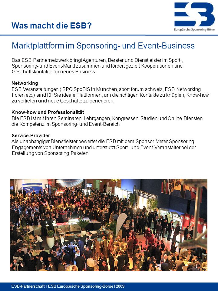 Marktplattform im Sponsoring- und Event-Business