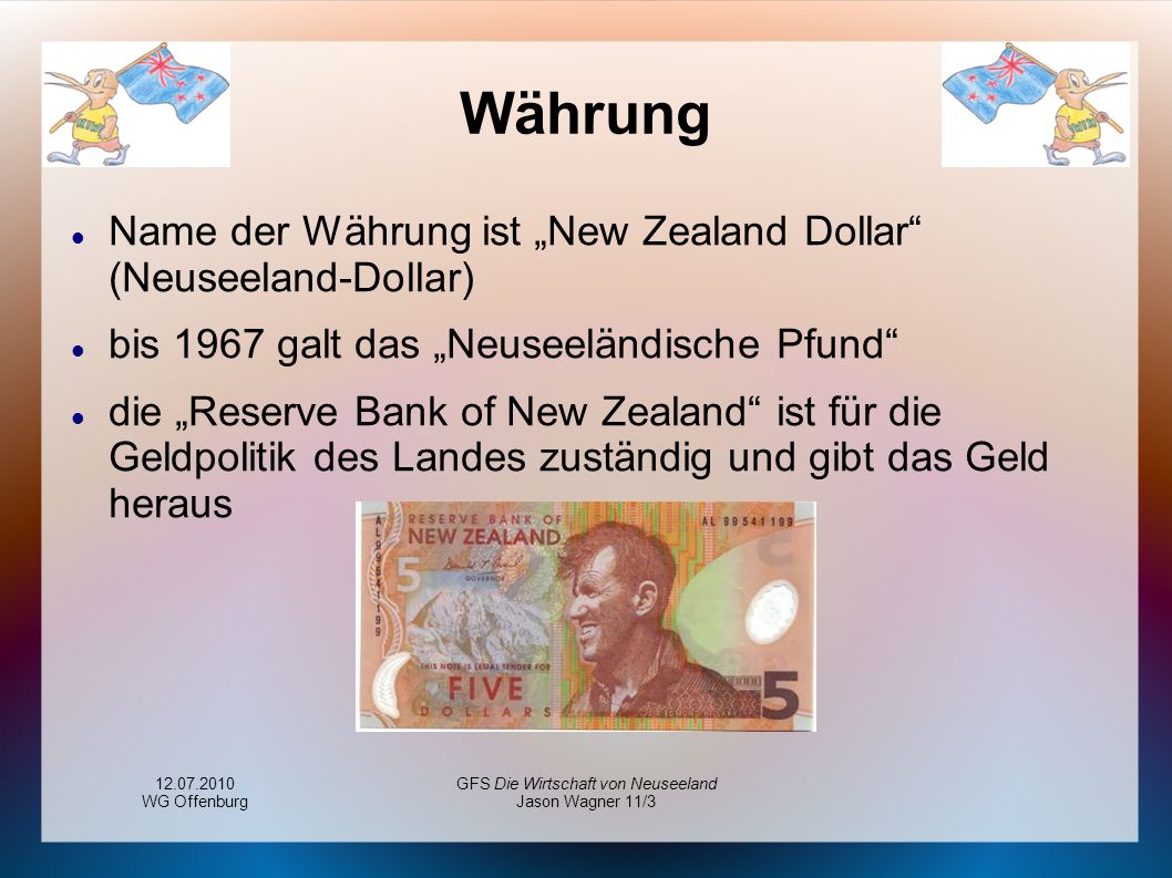 GFS Die Wirtschaft von Neuseeland