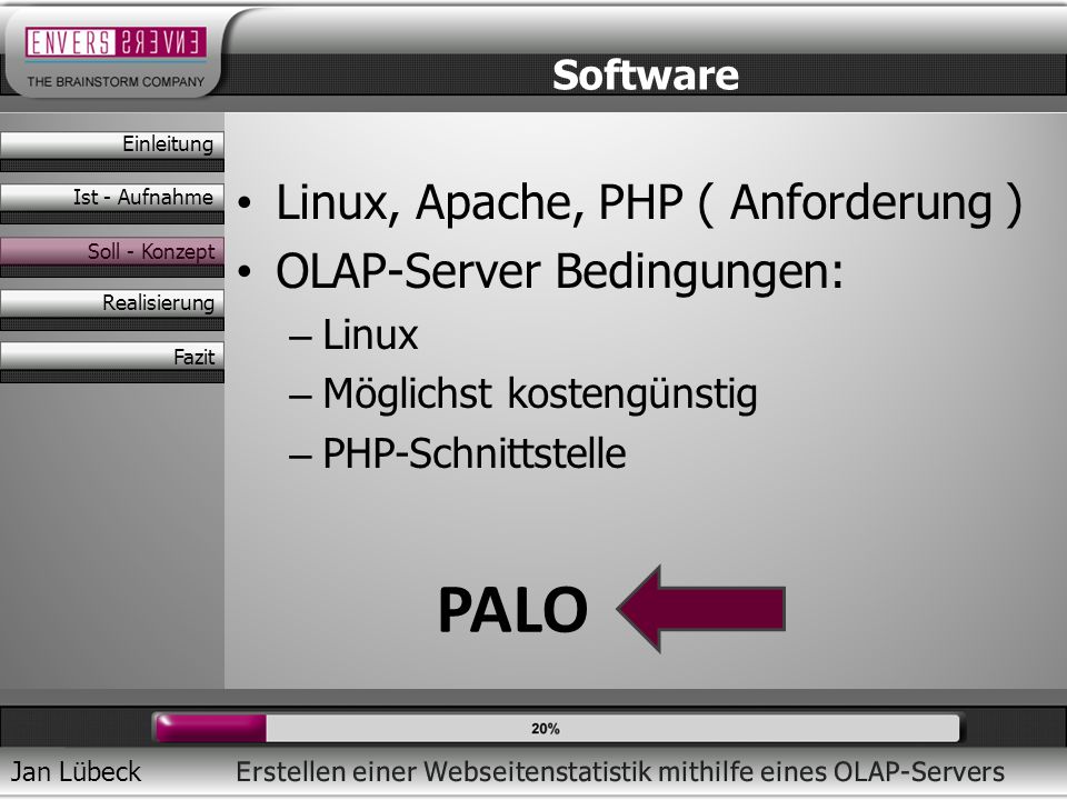 PALO Linux, Apache, PHP ( Anforderung ) OLAP-Server Bedingungen: