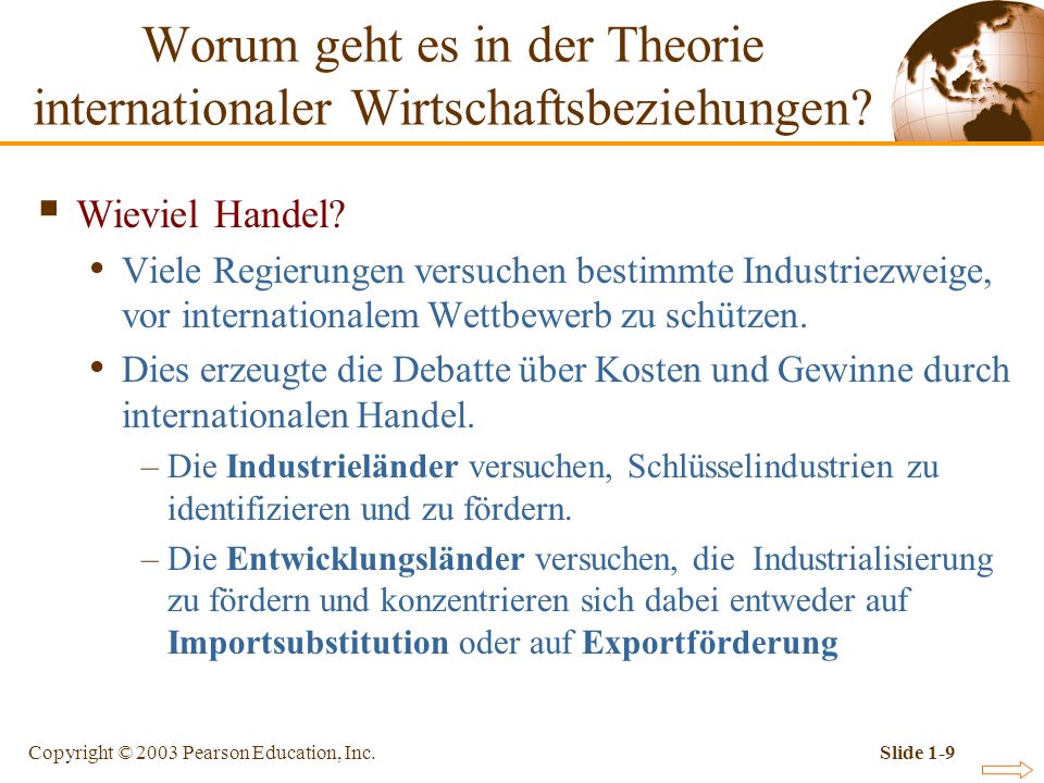 Worum geht es in der Theorie internationaler Wirtschaftsbeziehungen