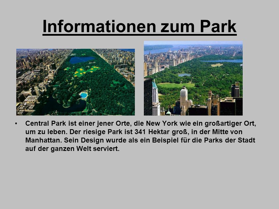 Informationen zum Park