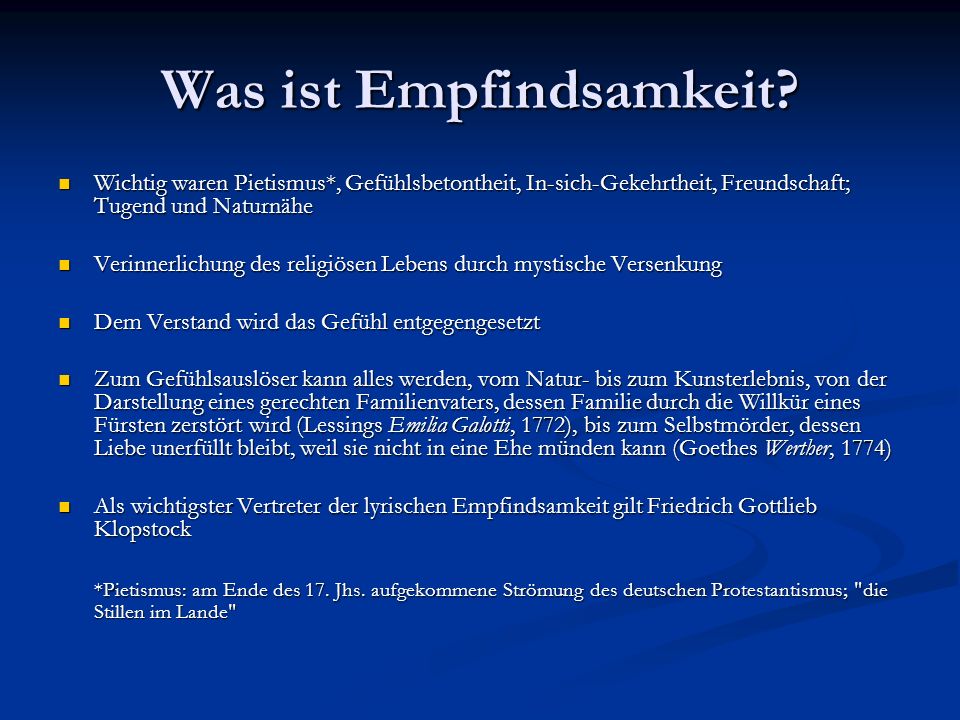 Was ist Empfindsamkeit