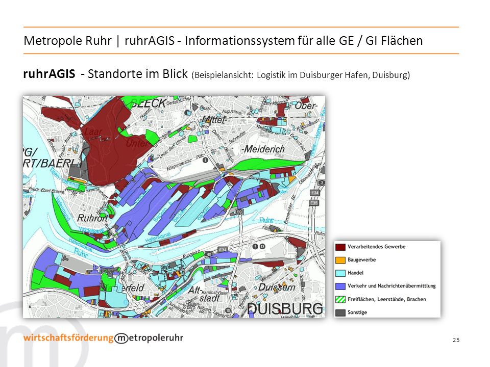 Metropole Ruhr | ruhrAGIS - Informationssystem für alle GE / GI Flächen