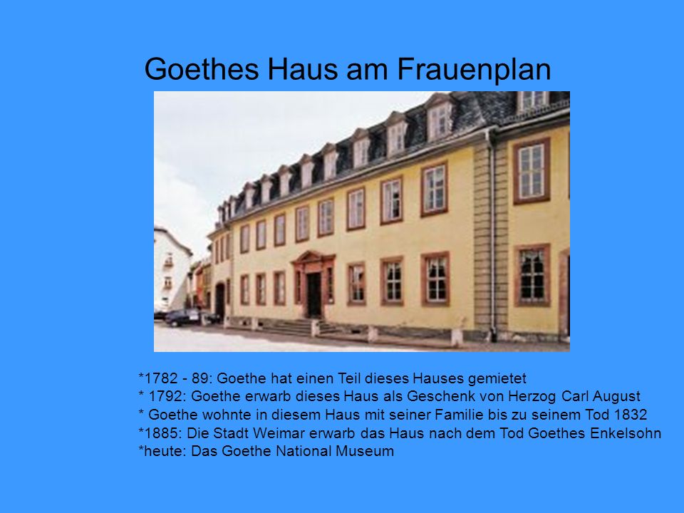 Goethes Haus am Frauenplan