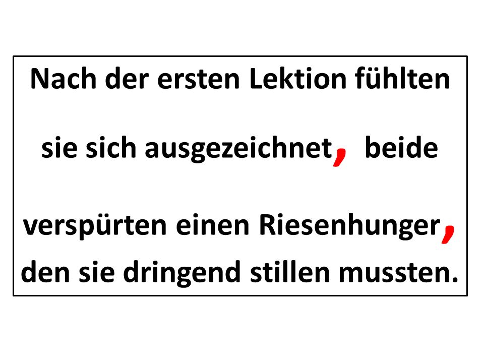 Nach der ersten Lektion fühlten sie sich ausgezeichnet, beide verspürten einen Riesenhunger, den sie dringend stillen mussten.
