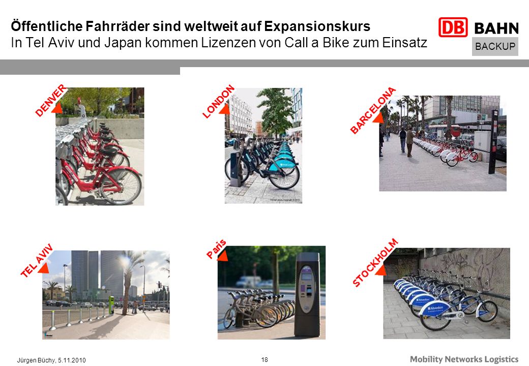 Öffentliche Fahrräder sind weltweit auf Expansionskurs In Tel Aviv und Japan kommen Lizenzen von Call a Bike zum Einsatz