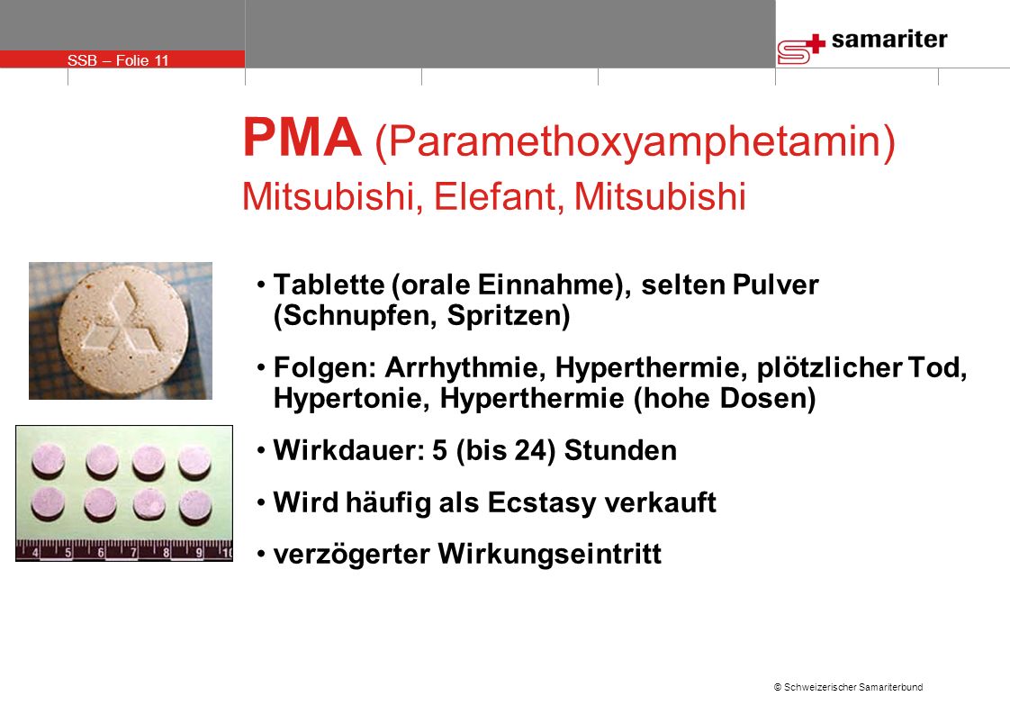 PMA (Paramethoxyamphetamin) Mitsubishi, Elefant, Mitsubishi
