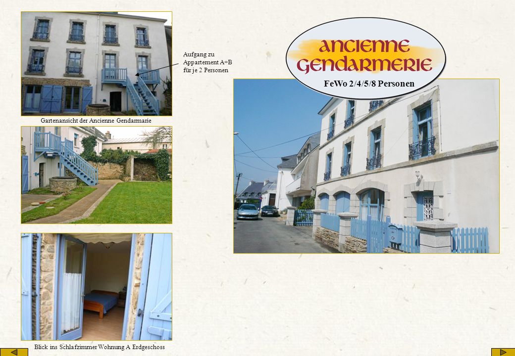 FeWo 2/4/5/8 Personen Aufgang zu Appartement A+B für je 2 Personen