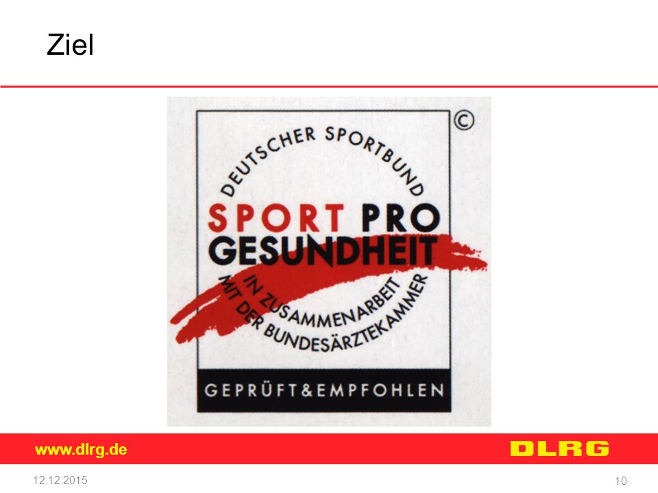 Ziel Das Gütesiegel, so sieht es aus, das ist das Ziel